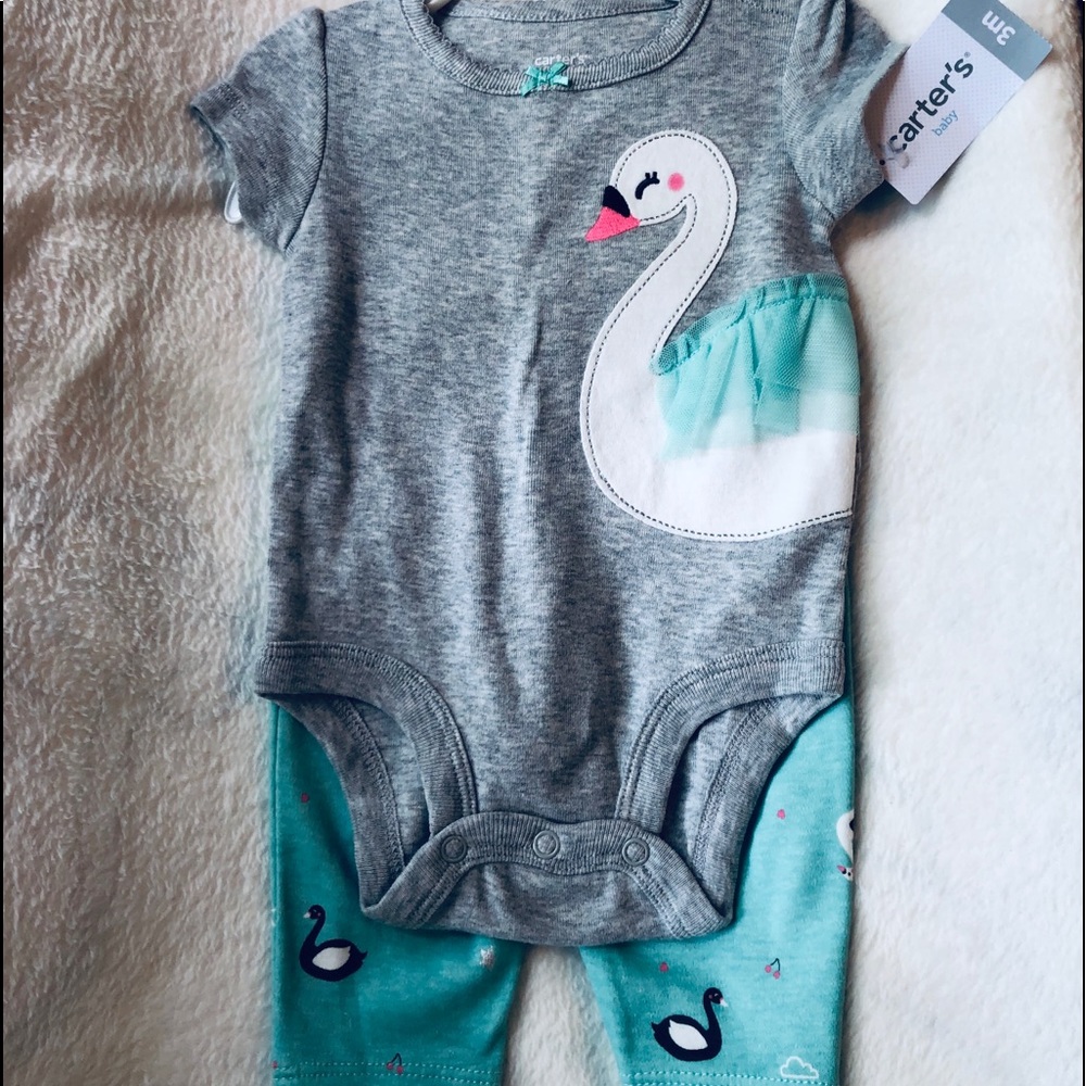 Swan baby girl outfit